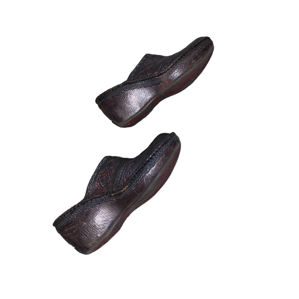 Clarks Artisan Slip-On Y2k Clogs Mule Stitched Le… - image 6